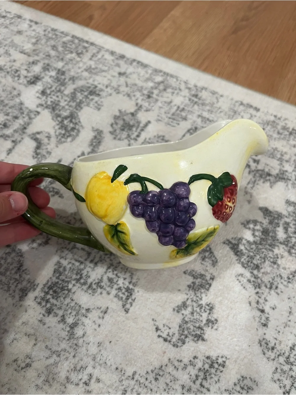 Vintage fruit ceramic mug
